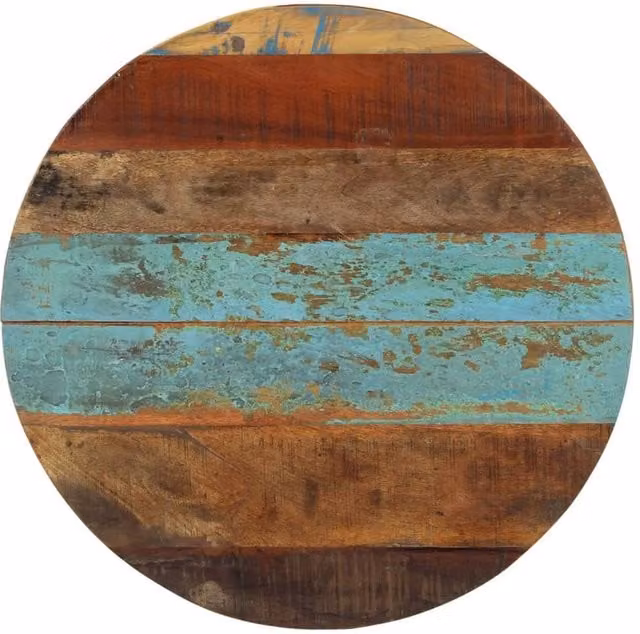 Berkfield Home Round Solid Reclaimed Wood Table Top, Multicolour, Diameter: 60 cm, Thickness: 1.5 cm