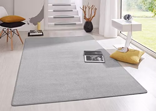 Hanse Home Modern Plain Grey Polypropylene Indoor Rug, W: 80 cm, L: 150 cm