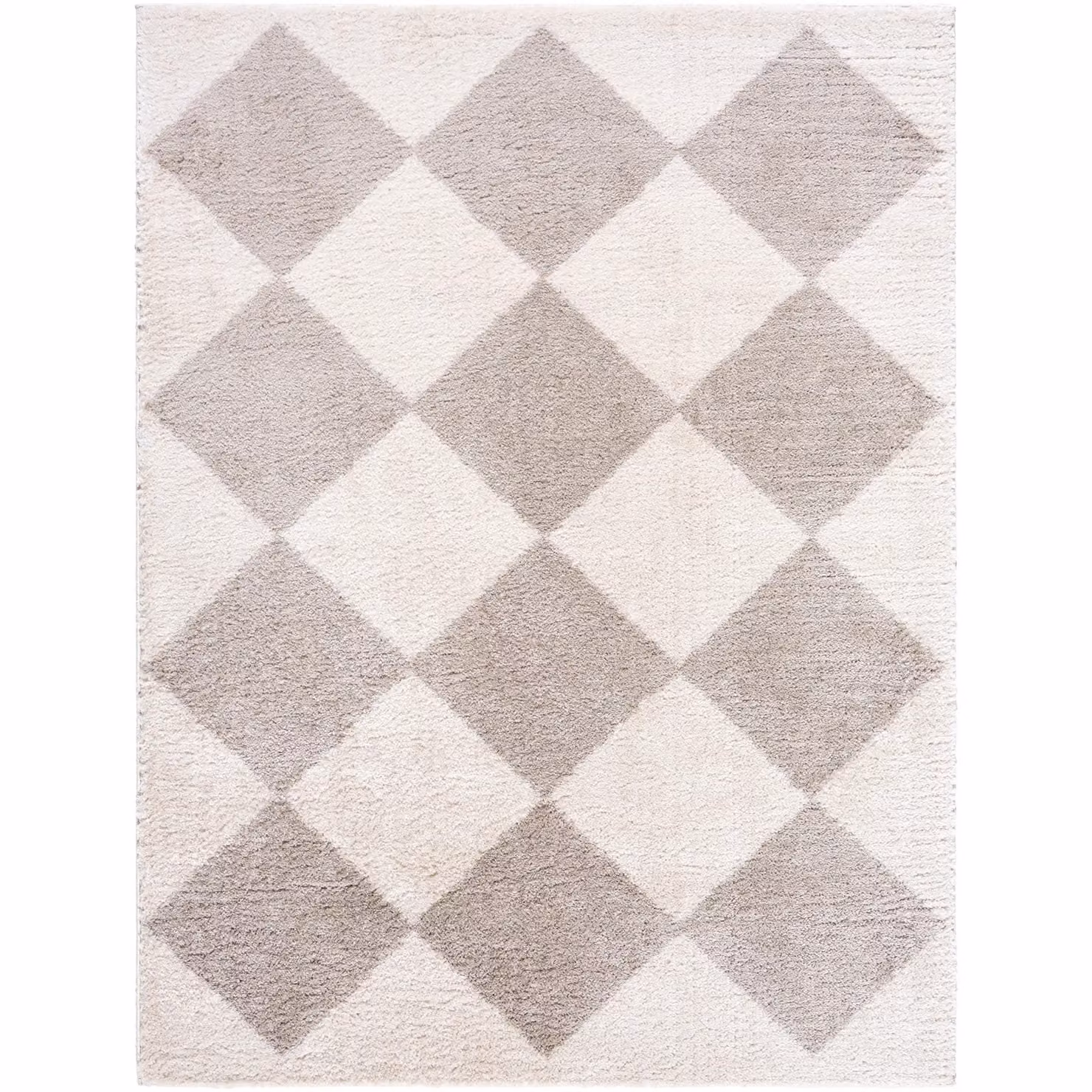 Livabliss Fossay Shag Diamond Rug in Mid Grey, W/D/H: 200 x 275 cm – 2