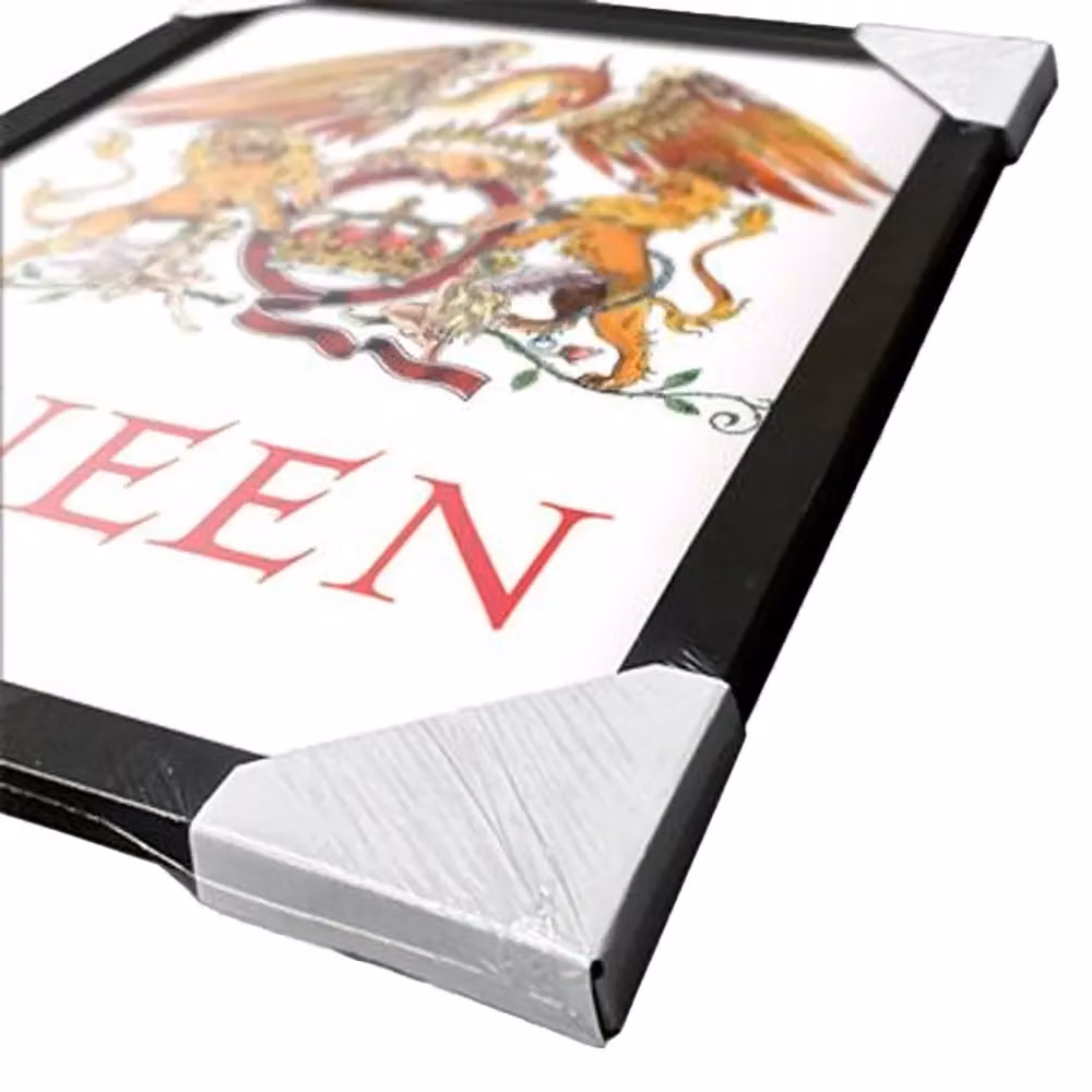 Queen Crest Typography Framed Paper Poster in White – 3