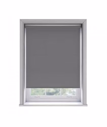 New Edge Blinds Slate Grey Thermal Blackout Roller Blind, W/D/H: 95 x 1 x 170 cm