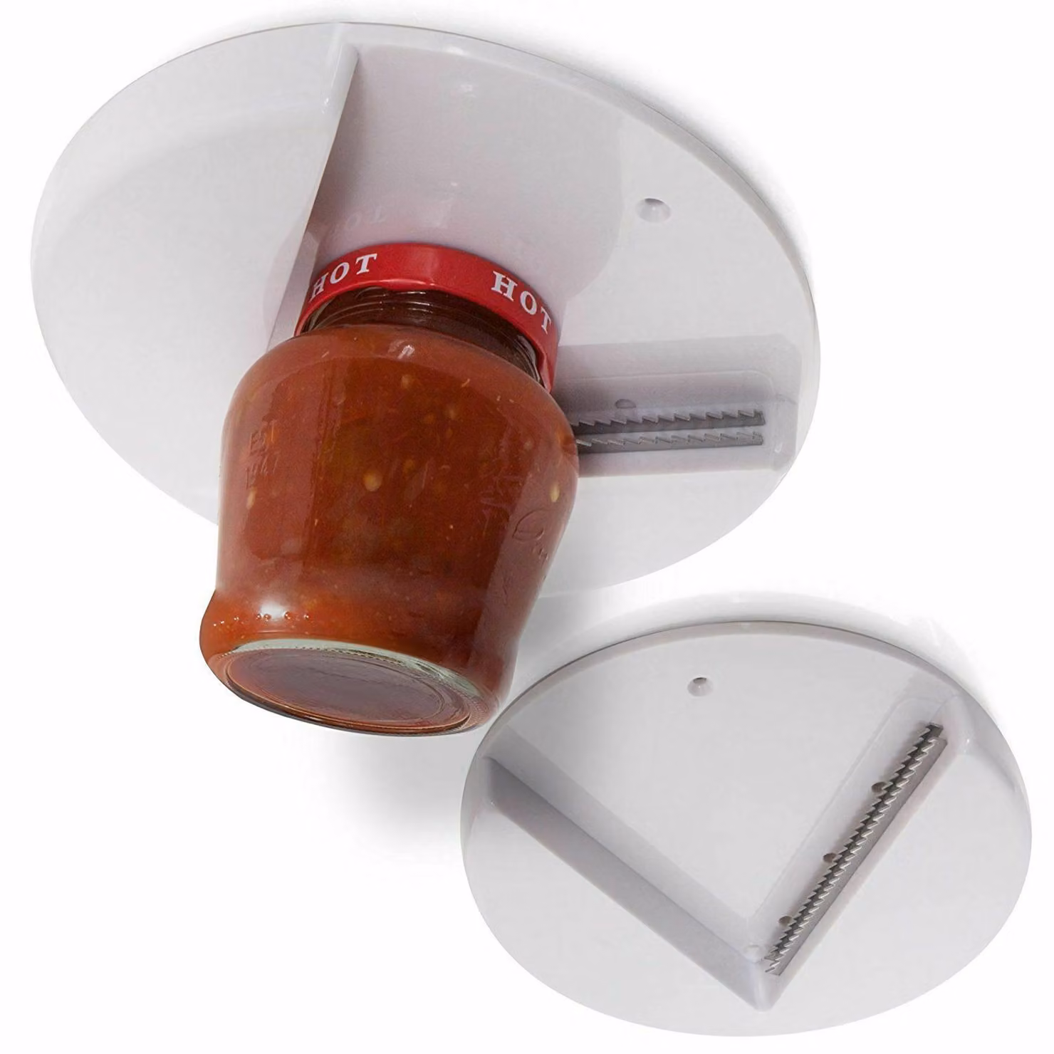 Gr8 Home White Plastic Round Jar Opener with Ergonomic Grip – 2