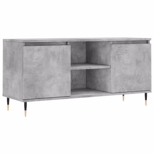 vidaXL Modern TV Cabinet in Concrete Grey, W/D/H: 104 x 35 x 50 cm