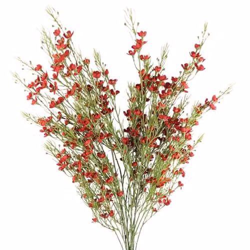 Red Leaf Design Artificial Flowers