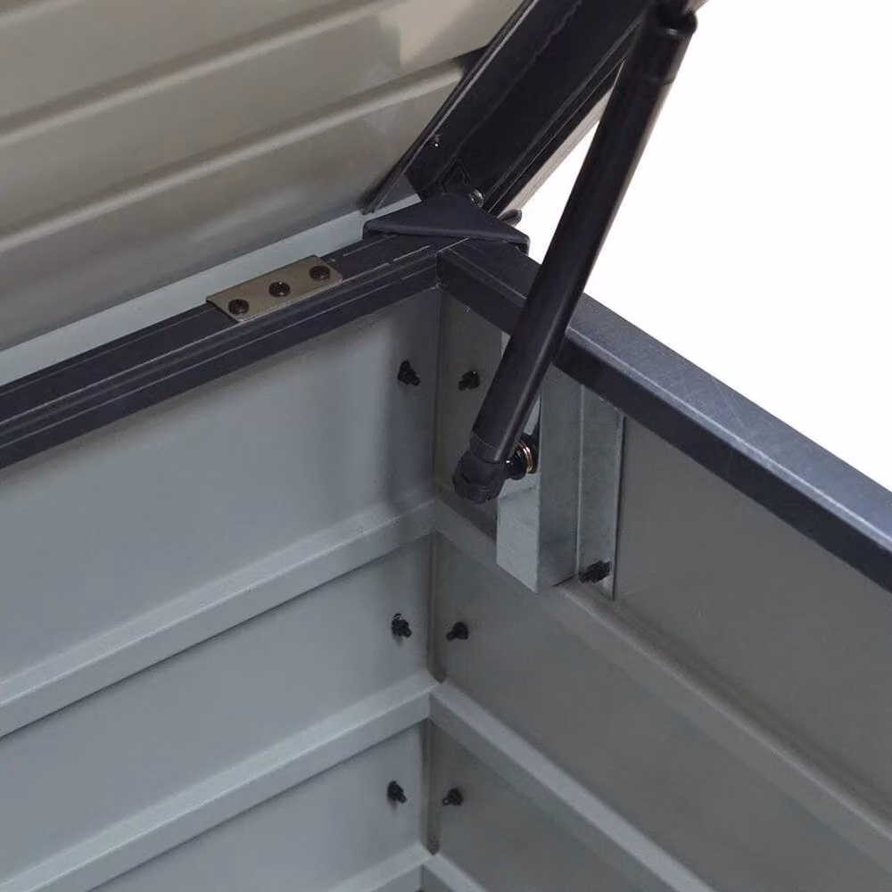Kelvenix Grey Galvanised Steel Outdoor Garden Tool Storage Box 200L – 4