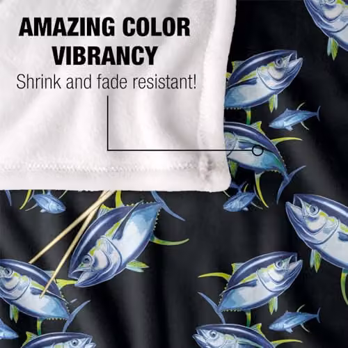 JQ Licensing Sushi Pattern Super Soft Silky Touch Fleece Throw Blanket in White, W/D/H: 152 x 127 cm – 3