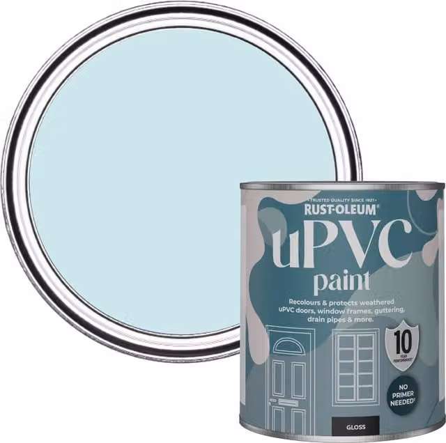 Rust-Oleum Gloss Finish UPVC Paint in Blue, 0.75 l