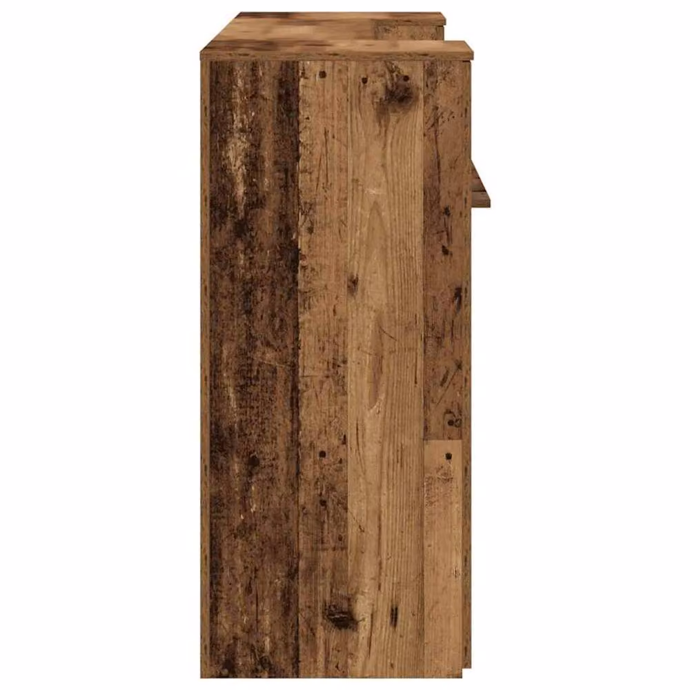 Berkfield Home Reception Desk in Brown Old Wood, W/D/H: 180 x 50 x 103.5 cm – 5