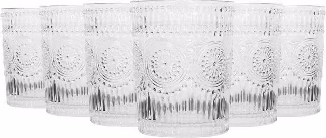 Argon Tableware Amore Glass Tumblers, 300ml, Pack of 6, Clear – 1