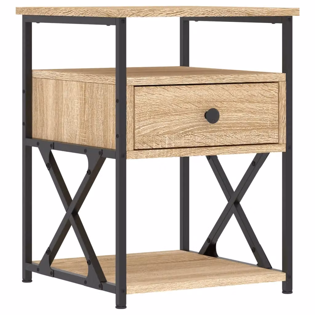 Berkfield Home Bedside Cabinet in Sonoma Oak Brown, W/D/H: 40 x 42 x 55 cm – 1