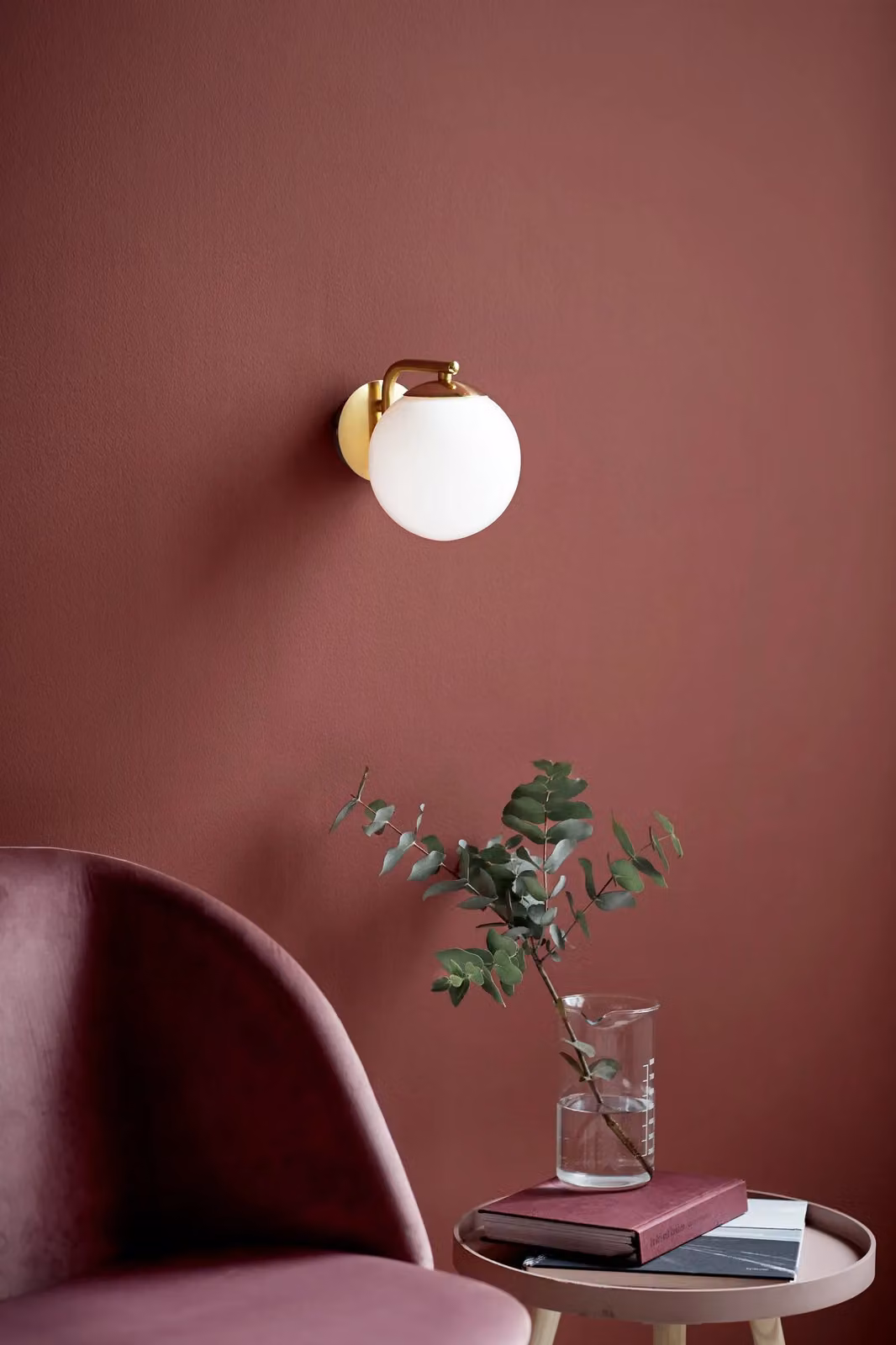 Nordlux Grant Modern Wall Light in Gold and Brass with Glass Dome, E14, H 16.4 cm x W 14.5 cm – 2