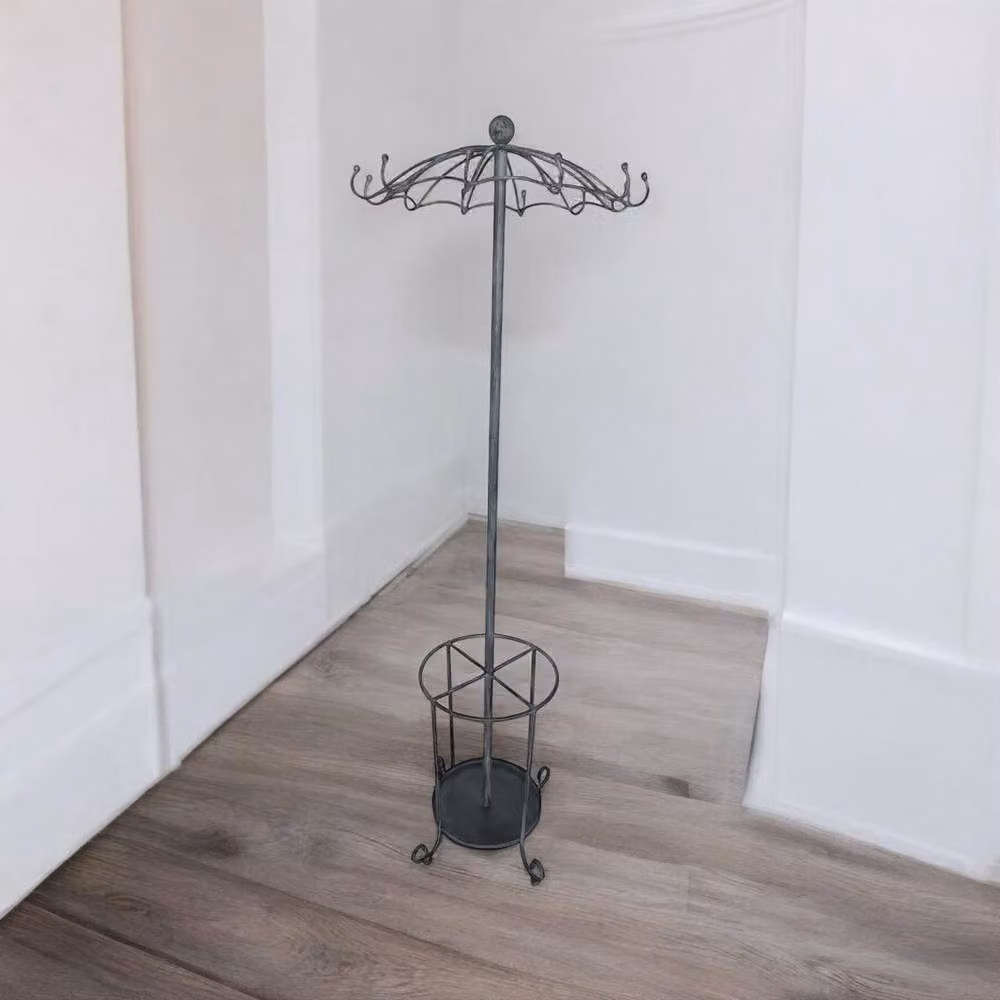 Minster Metal Coat and Umbrella Stand in Grey, W56 x D56 x H172 cm – 3