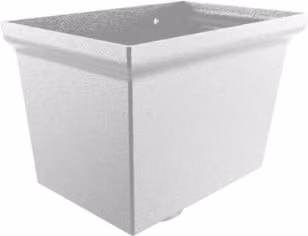 ARP Centurian Small Round Half Round Hopper Cast Aluminium in White, 63mm