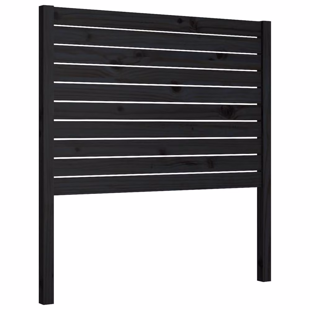 Berkfield Home Beautiful Bed Headboard in Black Solid Pine, W/D/H: 96 x 4 x 100 cm – 3