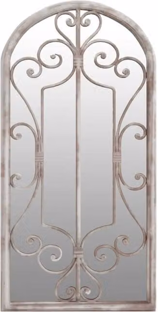 Berkfield Home Sand Rectangular Wall Mirror in Beige Metal, W 70 cm x H 30 cm – 1