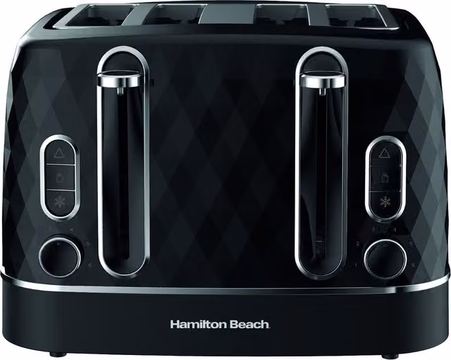 Hamilton Beach 4-Slice Textured Toaster in Black