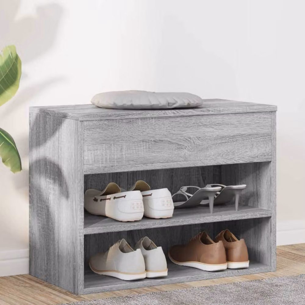 Berkfield Home Grey Sonoma Shoe Bench W/D/H: 60 x 30 x 45 cm – 2