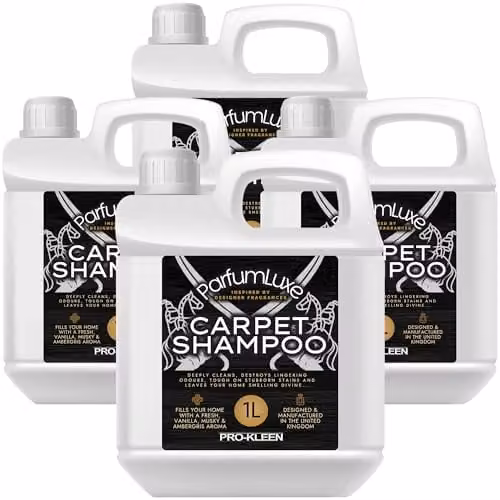Pro-Kleen Parfum Luxe Carpet Shampoo, Vanilla, Musky and Ambergris Fragrance, 4 x 1 l – 1