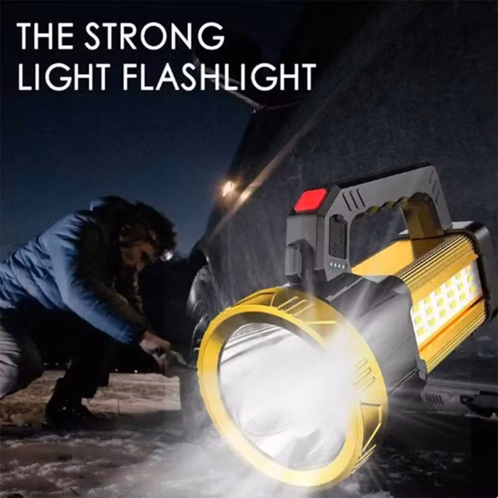 Hinsinc Super Bright Rechargeable LED Searchlight Hand Torch in Multicolour – 4