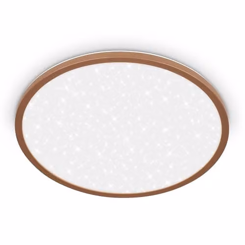 Briloner LED Ceiling Panel with Starry Sky Effect and Indirect Light, Brown, W: 37.5 cm, D: 22.0 cm, H: 4.5 cm – 1