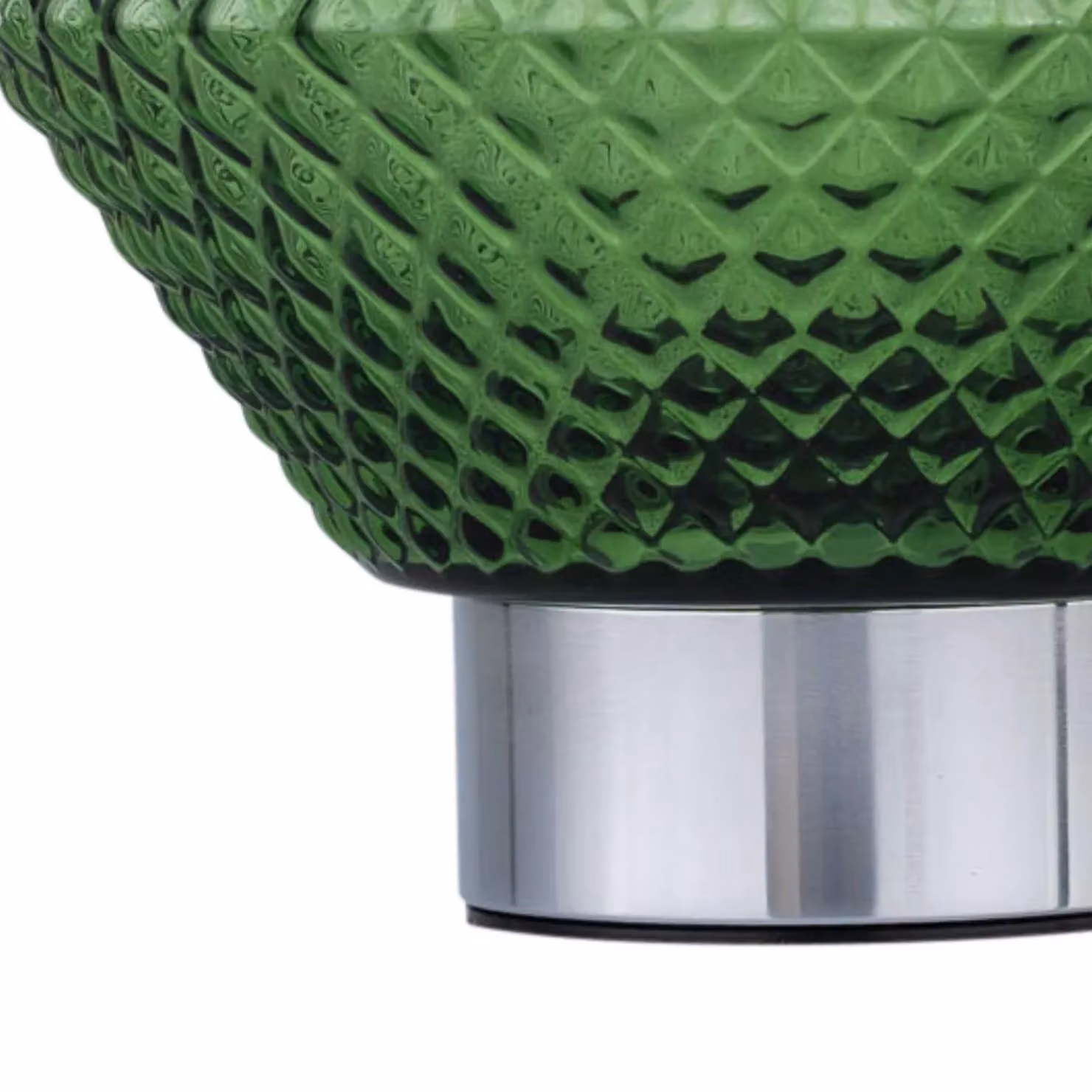 First Choice Lighting Porter Battery Operated Chrome Table Lamp with Green Glass – 2