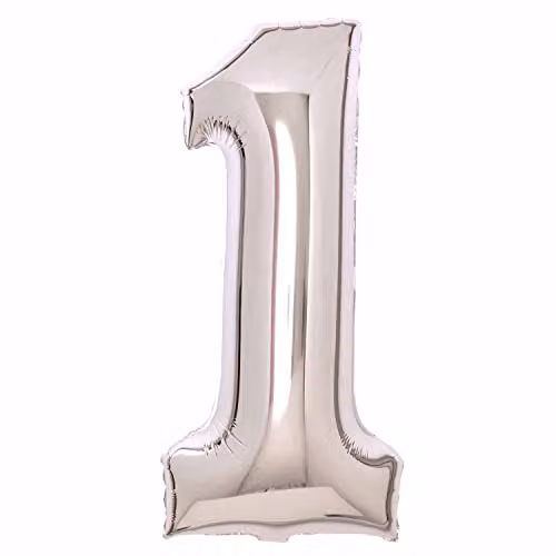Amscan Large Number 1 Hanging Decoration in Silver