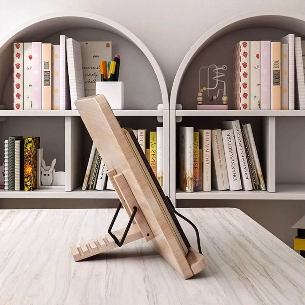 SPETLEK Adjustable Wooden Reading Stand in Brown, W: 100 cm, D: 50 cm, H: 50 cm – 3