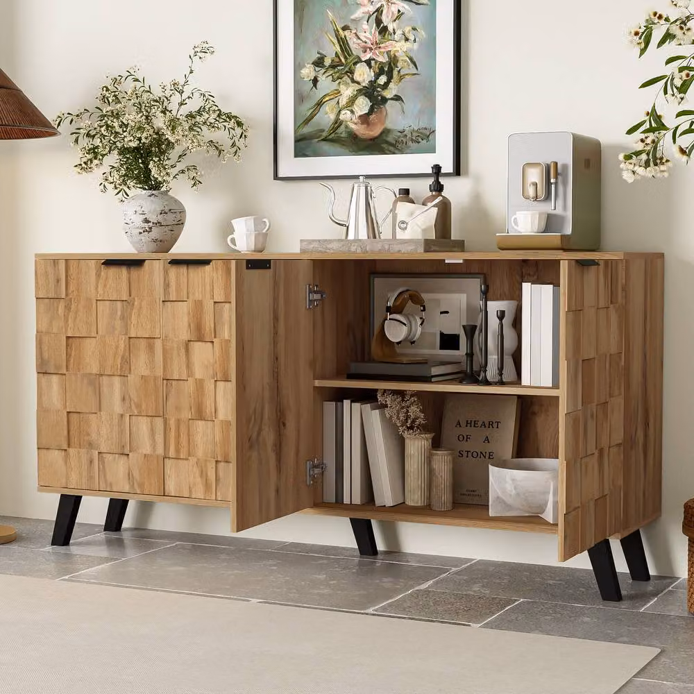 BTM Modern 4-Door Sideboard in Brown – 4
