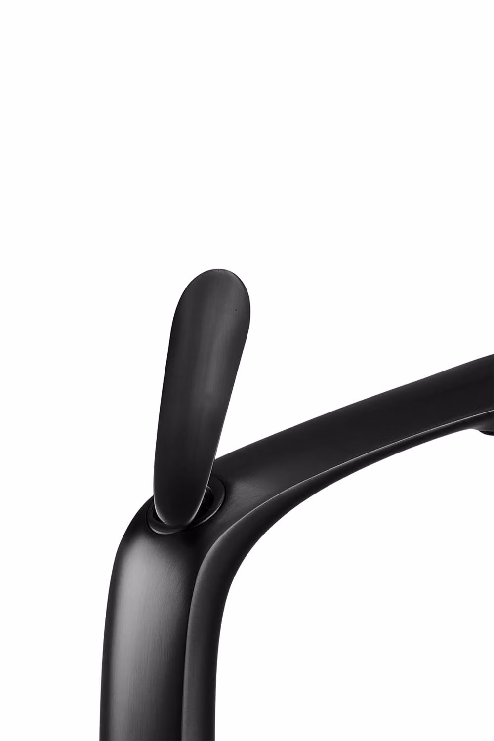 Living and Home Matt Black Brass Waterfall Basin Mixer Tap – 6