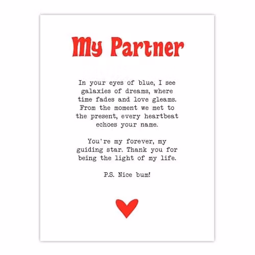 Artery8 Love Poem Blue Eyes Romantic Poetry Wall Art Poster Print in Blue and White, W/H: 46 x 61 cm