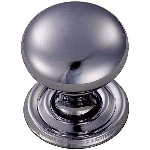 Loops Round Victorian Cupboard Door Knob in Polished Chrome, 38mm Diameter – 1