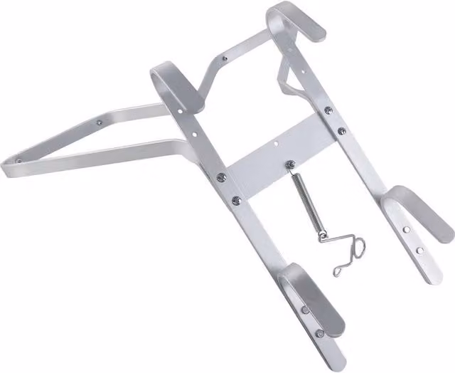FLAVORA Silver Aluminum Ladder Stand Off-Wall Stay Extension Support, W: 100 cm, D: 40 cm