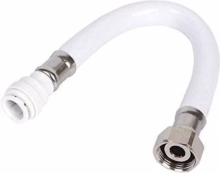 John Guest White PVC Hose, Pack of 2, Length: 300 mm, Diameter: 15 mm x 3/4 inch