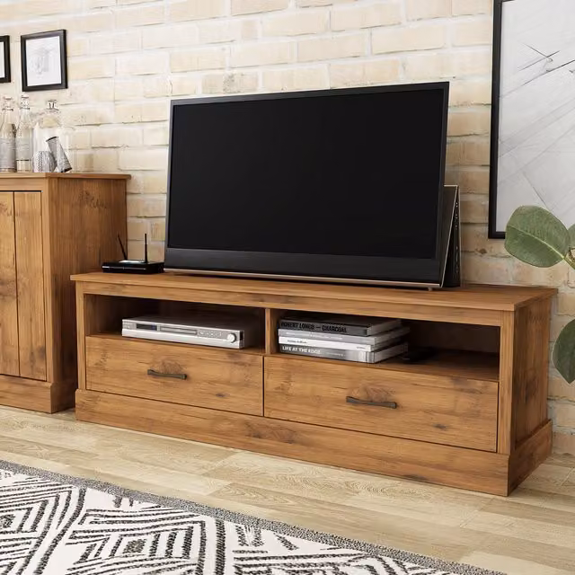 Camford Large Rustic Mexican Pine TV Unit in Brown
