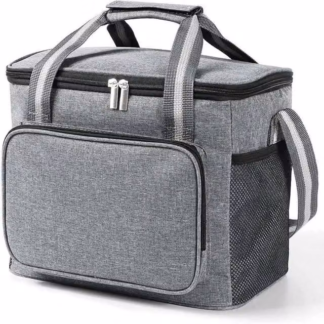 NESTLUNE Leak Proof Cooler Bag Box, 15L, Grey, W: 100 cm, D: 15 cm