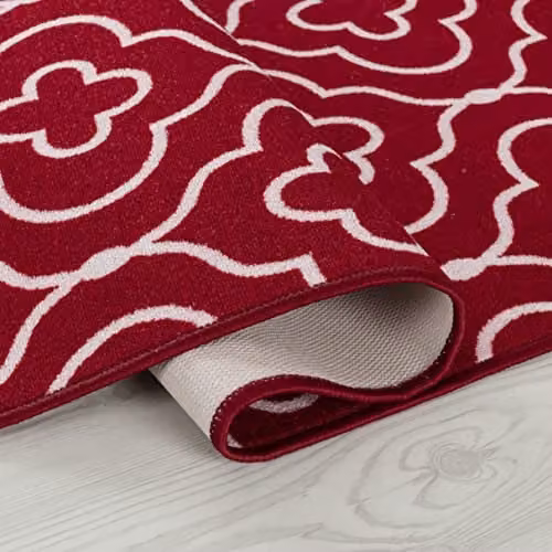 Desire Rugs Havana Non-Slip Machine Washable Indoor Runner Mat, Red, W: 80 cm, L: 300 cm – 2