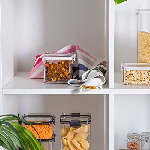 Argon Tableware Food Storage Container, 700ml, White, BPA-Free Leakproof Stackable Airtight Container with Clip Lid – 2