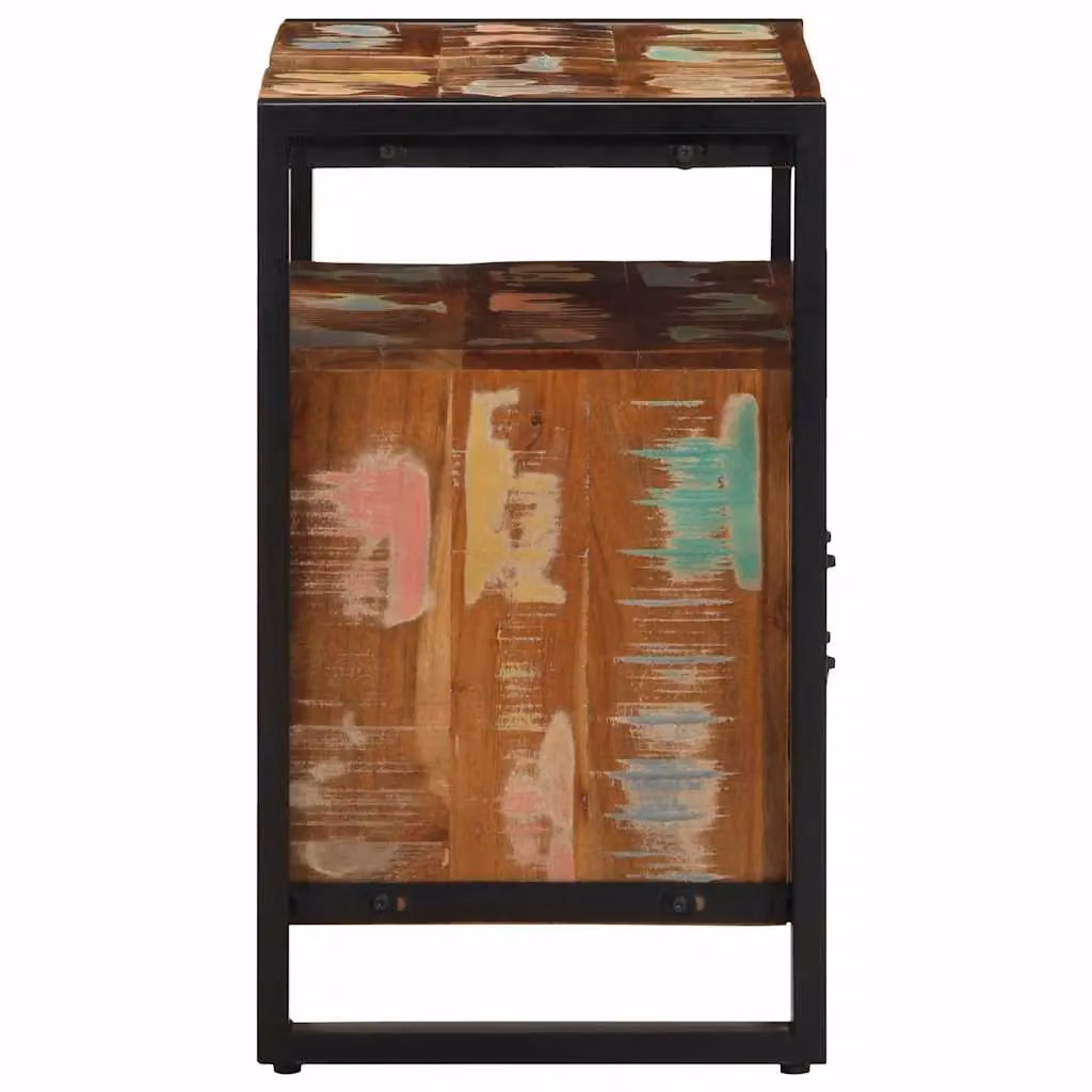 Berkfield Home Industrial Bathroom Sink Cabinet in Brown Reclaimed Solid Wood W/D/H: 55 x 35 x 60 cm – 3