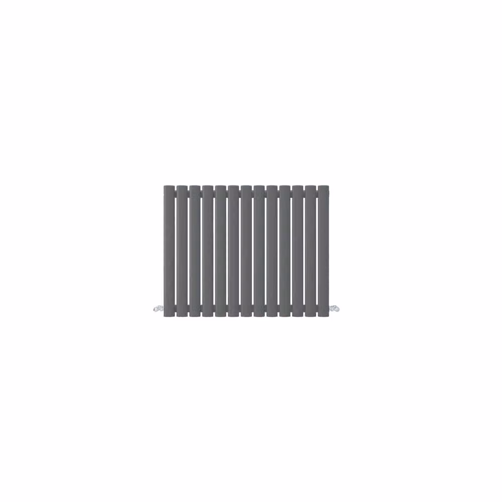 Banyetti Orva Anthracite Horizontal Single Oval Column Radiator in Charcoal, W: 60.0 cm, H: 76.7 cm – 3