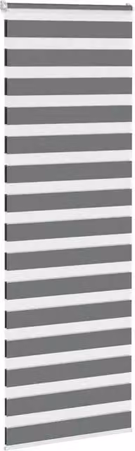 Berkfield Home Elegant Zebra Blind in Dark Grey, W: 90 cm, H: 230 cm – 1