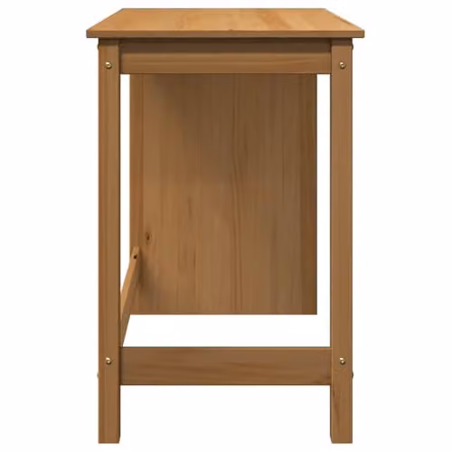 vidaXL Minimalist Writing Desk in Honey Brown Solid Pine Wood, W/D/H: 112 x 50 x 75 cm – 4