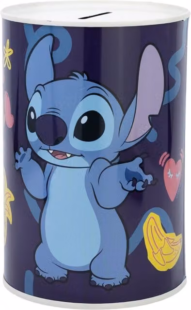 Stitch Palm Piggy Bank for Kids in Multicolour Green and Blue