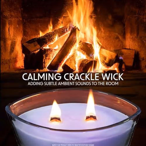 Deco Express Black Cherry Scented Woodwick Candle in Purple with 50 Hour Burn Time – 2