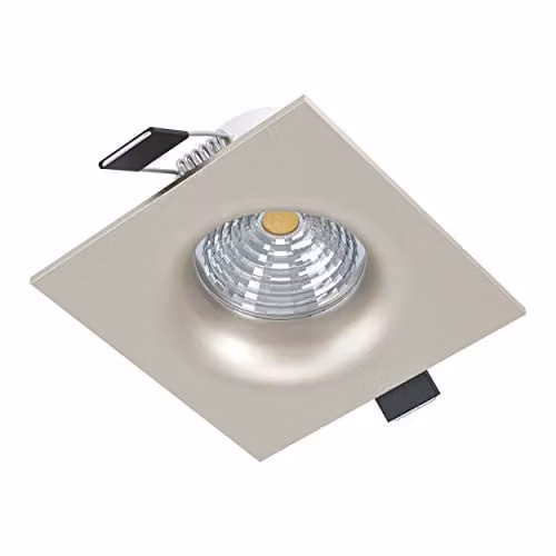 Loops Square LED Recessed Wall and Ceiling Downlight in Silver Aluminium, 6W