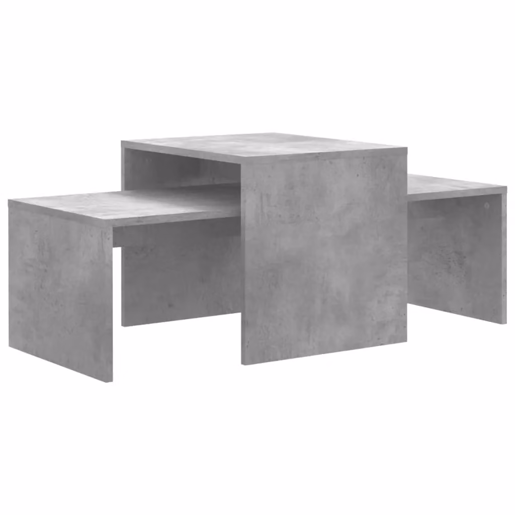 Berkfield Home Concrete Grey Coffee Table Set, W: 100 cm, D: 48 cm, H: 40 cm – 2