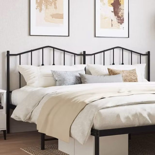 Berkfield Home Classic Metal Headboard in Black, 193 cm – 1