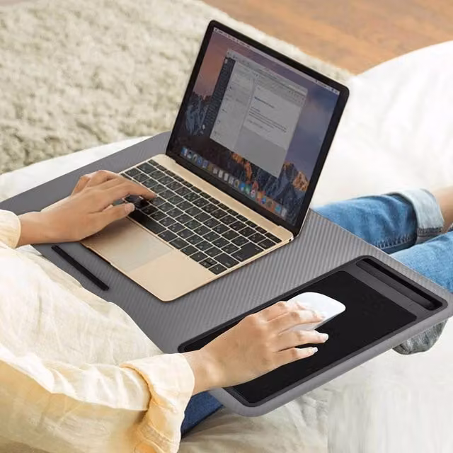 EONLION Laptop Cushion Tray Table Lap Desk in Dark Grey, 100 cm