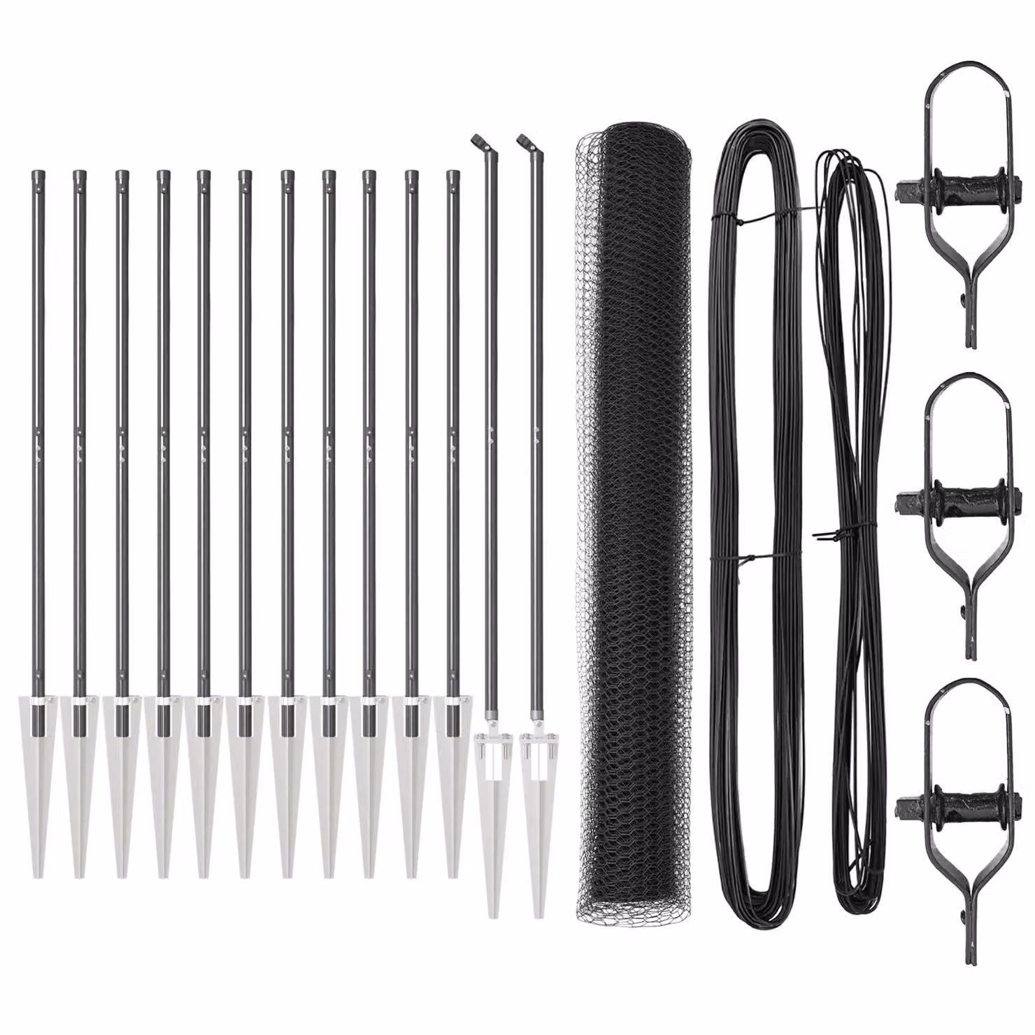 Berkfield Home Grey Steel and PVC Coated Fencing Set of 2, W: 25 m, H: 1.2 m – 2