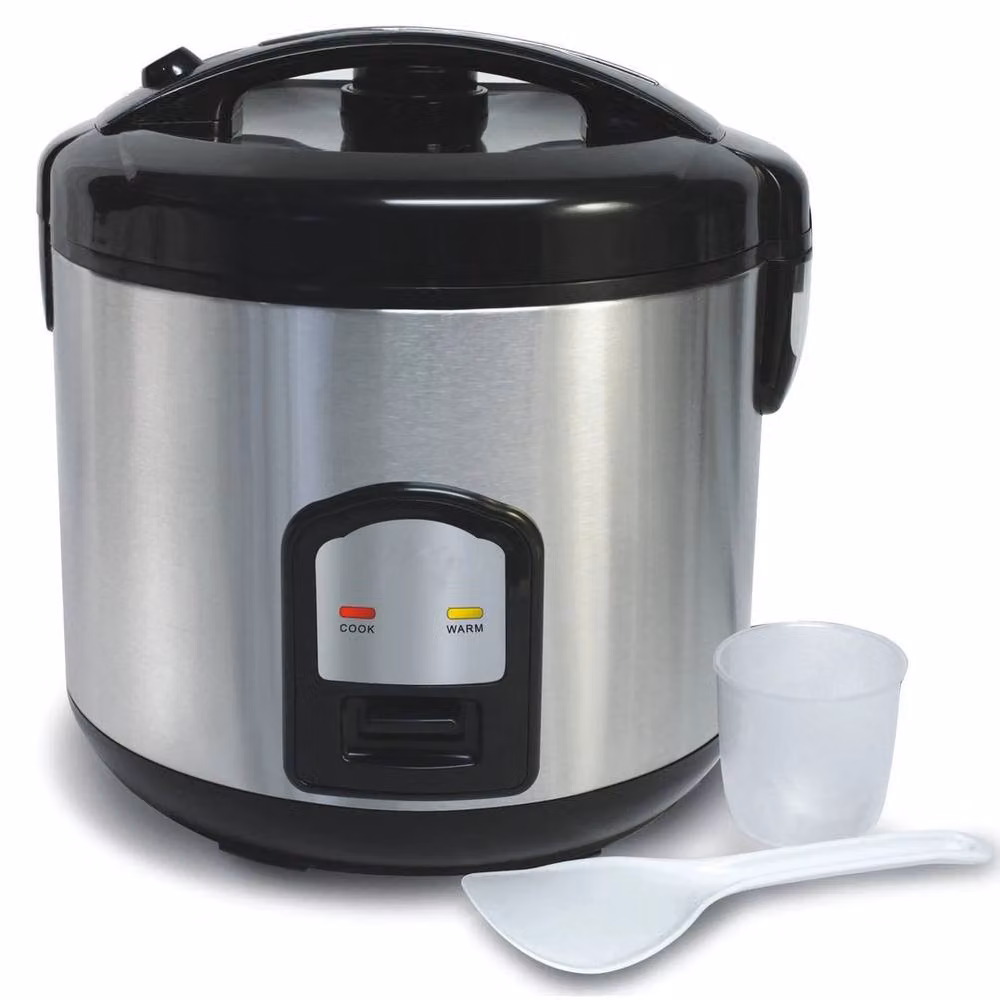 Pawnora 400W Non Stick Rice Cooker, Steamer and Soup Pot in Silver, W/D/H: 100 x 15 x 15 cm – 2
