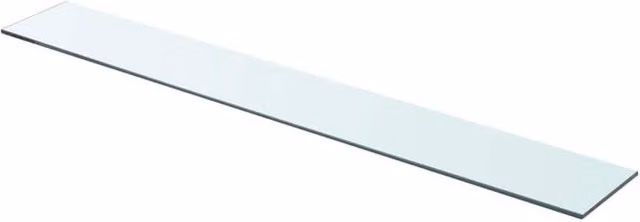Berkfield Home Wall Mounted Glass Shelves, 2 Pack, Clear, W: 90 cm, D: 12 cm, H: 12 cm
